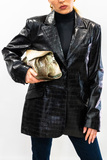 LEATHER STAMP CROCO JACKET