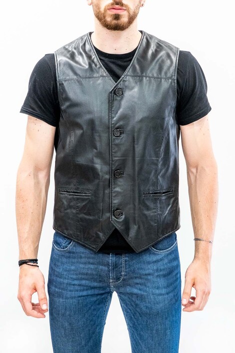 LEATHER VEST